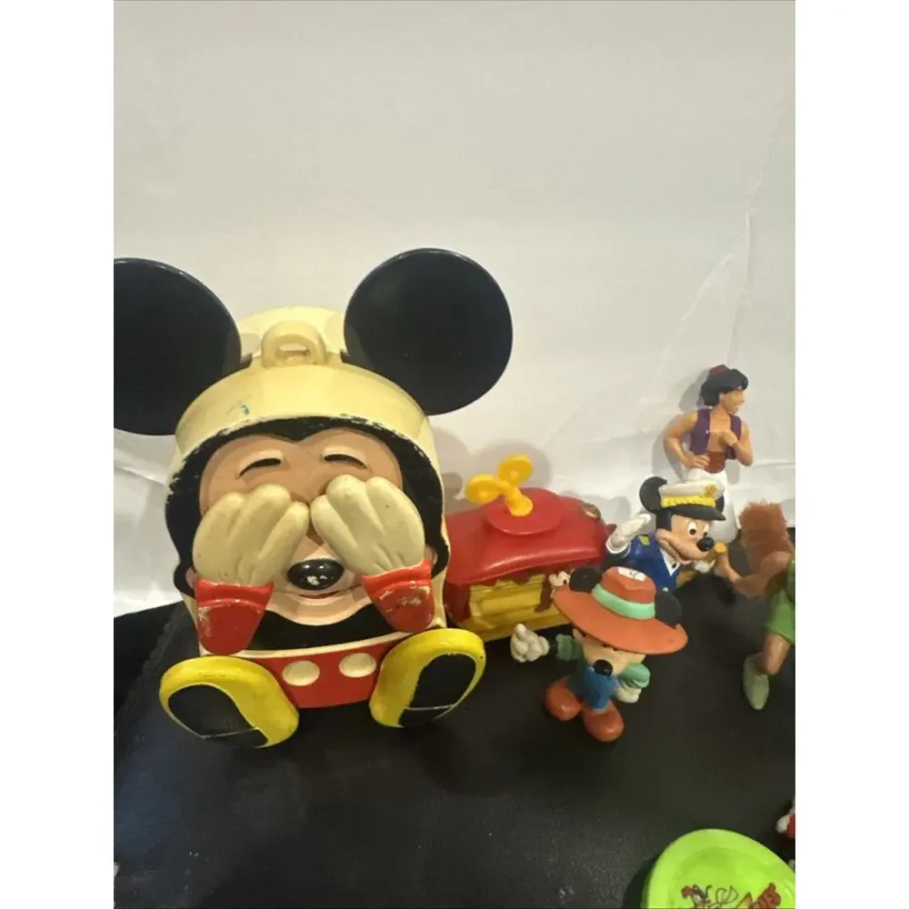 Lot of Disney Character Figures Toys Mickey Pooh Tigger Pluto Donald Vintage